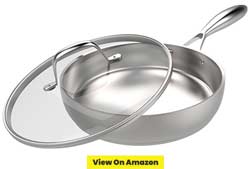 Stainless Steel Skillet with Glass Cover